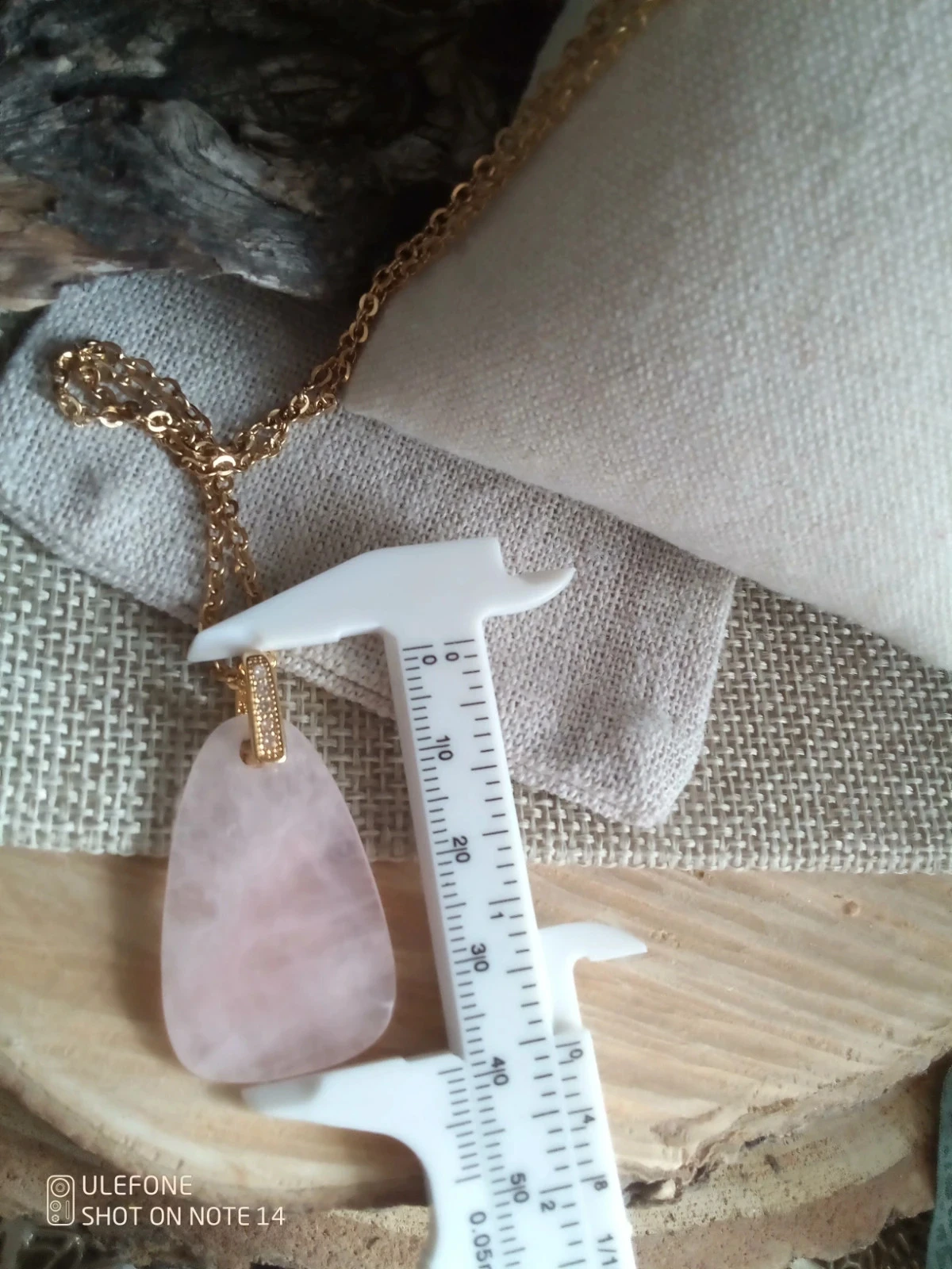 Collier en quartz rose naturel – photo 2